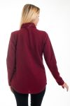 PULL ENCOLURE PERLES 4571 BORDEAUX