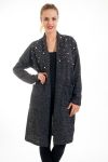 GILET LONG PERLES 4569 NOIR