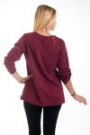 PULL IMPRIME FEMME 4567 BORDEAUX