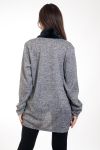 GILET FAUSSE FOURRURE 4574 GRIS