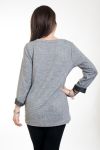 PULLOVER DRUCKT FRAU 4582 GRAU