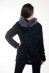 VESTE ZIPPEE FAUX FUR 4580 ZWART