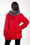 VESTE ZIPPEE FAUX FUR 4580 ROOD