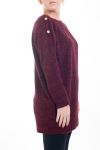 GROßE PULLOVER TUNIKA A-TASTEN-4591 BORDEAUX