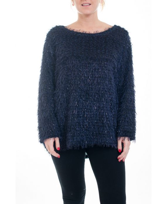 GROßE PULLOVER LUREX 4594 MARINE