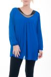 GROOT FORMAAT HALS BLOUSE FANCY 4593 ROYAL