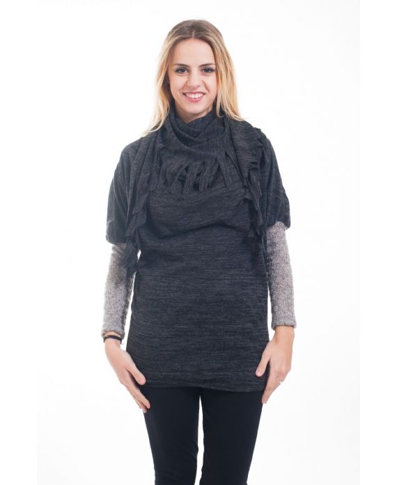 SWETER BI-SUBSTANCJA + CINCH 4607 CZARNY