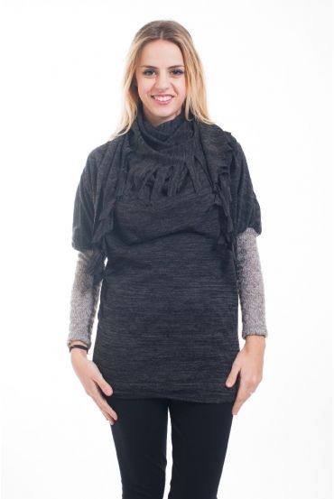 SWETER BI-SUBSTANCJA + CINCH 4607 CZARNY