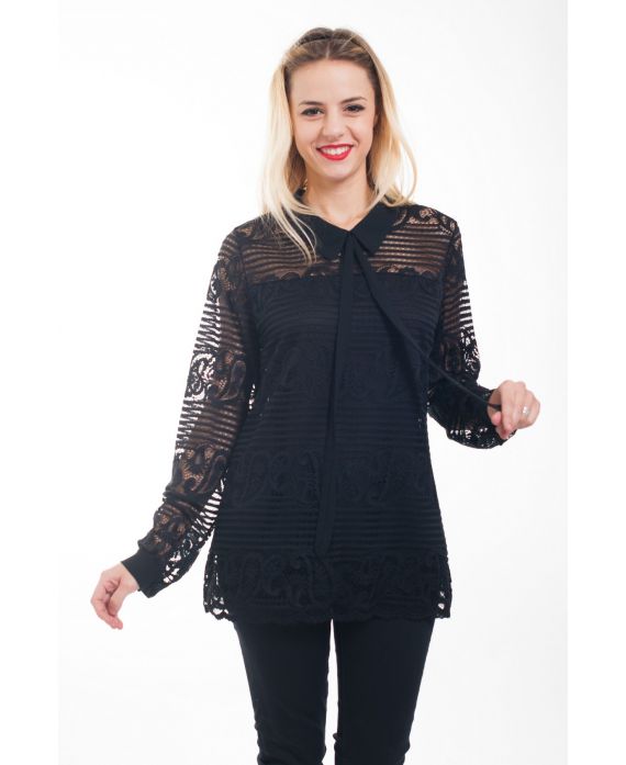 BLOUSE DENTELLE 5007 NOIR