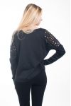 MAGLIONE MANICHE AJOUREES 4632 NERO