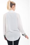 BLUSA DRAPEE BASE DE GLITTER 4622 BLANCO