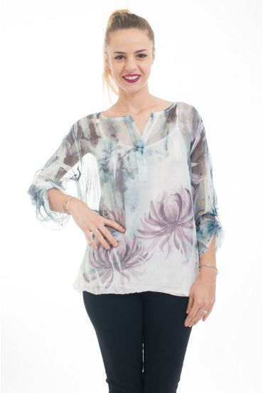 TUNIC 2 PIECES PRINTED 5037 BLUE