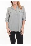 GRAN TAMAÑO DE LA BLUSA 5067 GRIS