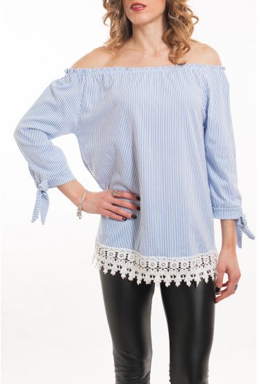 TOP SPALLE DENUDEES ZERO-5065 BLU