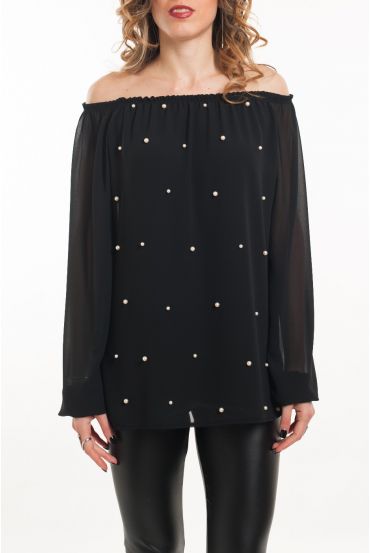 BLUSA DE CUENTAS 5062 NEGRO