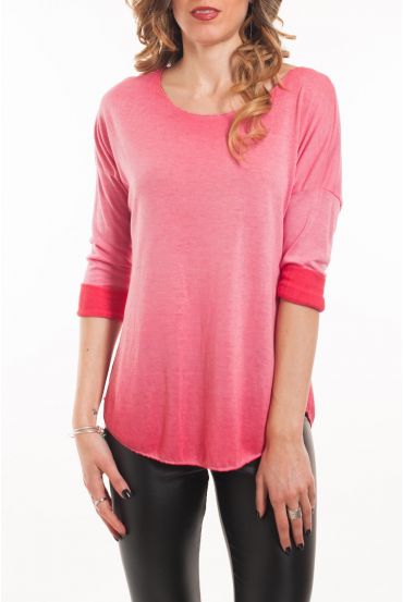 T-SHIRT DETALLE DE ARGENTE 5052 FUSHIA