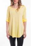 T-SHIRT EPAULES PERLES 5046 JAUNE