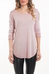 T-SHIRT SPALLE PERLINE 5046 ROSA