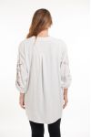 GROOT FORMAAT BLOUSE MOUWEN AFGEDRUKT 5080 WIT