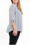 GROOT FORMAAT BLOUSE EEN ERWT-5081-WIT