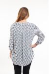 GROOT FORMAAT BLOUSE EEN ERWT-5081-WIT