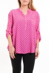 GROOT FORMAAT BLOUSE EEN ERWT-5081 FUSHIA