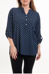 GRAN TAMAÑO DE LA BLUSA DE UN GUISANTE-5081 NEGRO