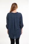 GROOT FORMAAT BLOUSE EEN ERWT-5081 ZWART