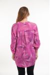 GRANDE TAILLE CHEMISIER IMPRIME 5082 FUSHIA