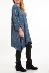 GROOT FORMAAT GEPRINTE TUNIEK 5084 BLAUW