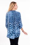 BLUSA DE LENTEJUELAS DE IMPRESIÓN 5091 AZUL