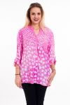 BLOUSE PRINT PAILLETTEN 5091 FUSHIA