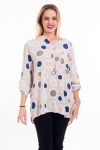 BLUSA STAMPA 5090 BEIGE