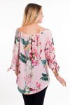 BEDRUCKTE TUNIKA TROPICAL 6001 ROSA