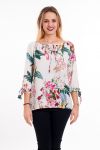 TUNIC PRINTED TROPICAL 6001 WHITE