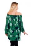 TUNIC PRINTED SHOULDERS DENUDEES 5098 GREEN