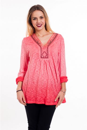 NECK T-SHIRT FANTASIA 6004 CORALLO