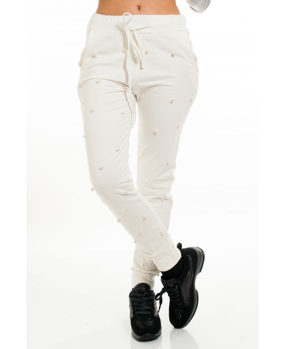 PANTALON PERLES 5087 BLANC