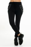 PANTALON POCHES PERLES 5086 NOIR