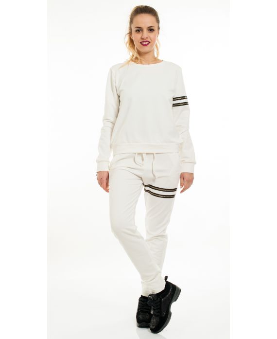 ENSEMBLE SWEAT + PANTALON 5085 BLANC