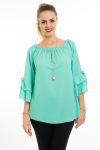 BLOUSE + BIJOU 5068 VERT PASTEL