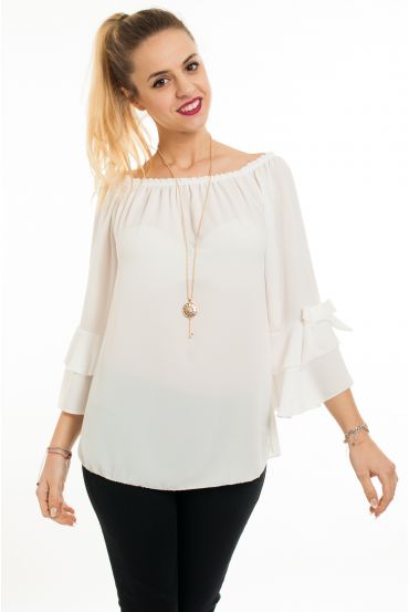 BLUSA + JOYA 5068 BLANCO