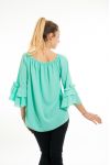 BLOUSE + BIJOU 5068 VERT PASTEL