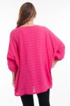 LARGE SIZE TUNIC POCKET LACE 6025 FUSHIA