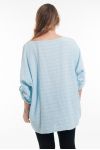 LARGE SIZE TUNIC POCKET LACE 6025 BLUE