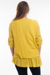 LARGE SIZE TUNIC NECKLINE FANCY 6028 YELLOW