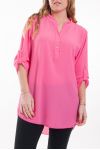 LARGE SIZE TUNIC NECKLINE HAS BUTTONS 6043 FUSHIA