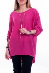 T-SHIRT BIJOU INTEGRE 6041 FUSHIA