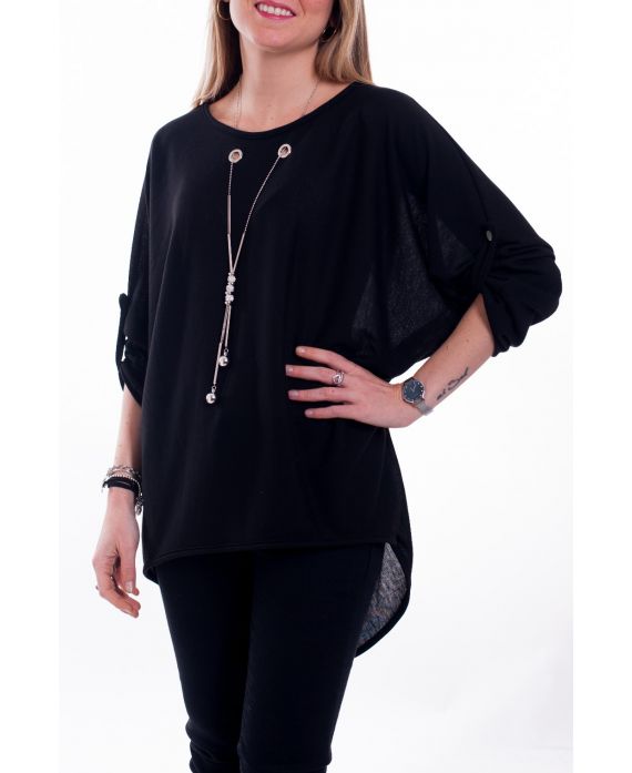 T-SHIRT BIJOU INTEGRE 6041 NOIR