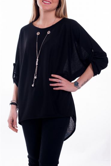 T-SHIRT JEWELRY INTEGRATED 6041 BLACK